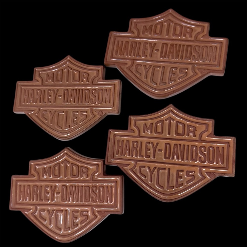 Harley-Davidson Bar & Shield Terra Cotta Coasters Set of 4 - Picture 2 of 7